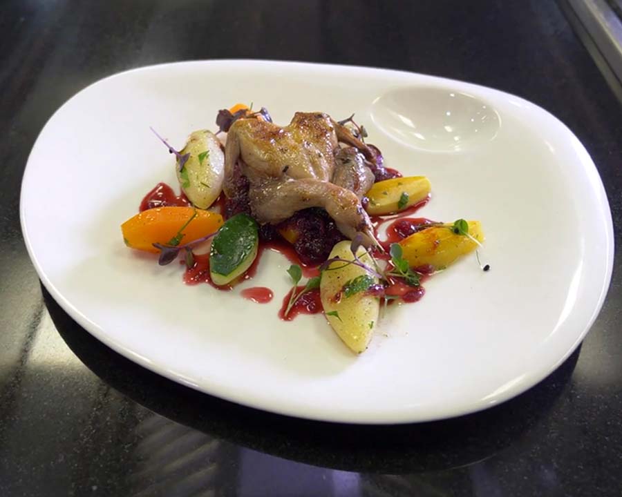 Quail Spatchcock With Berry Glaze